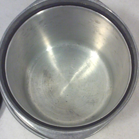 Art Deco Aluminum Ice Bucket Machine Age Aluminum Industrial Vintage Barware - Picture 5 of 6